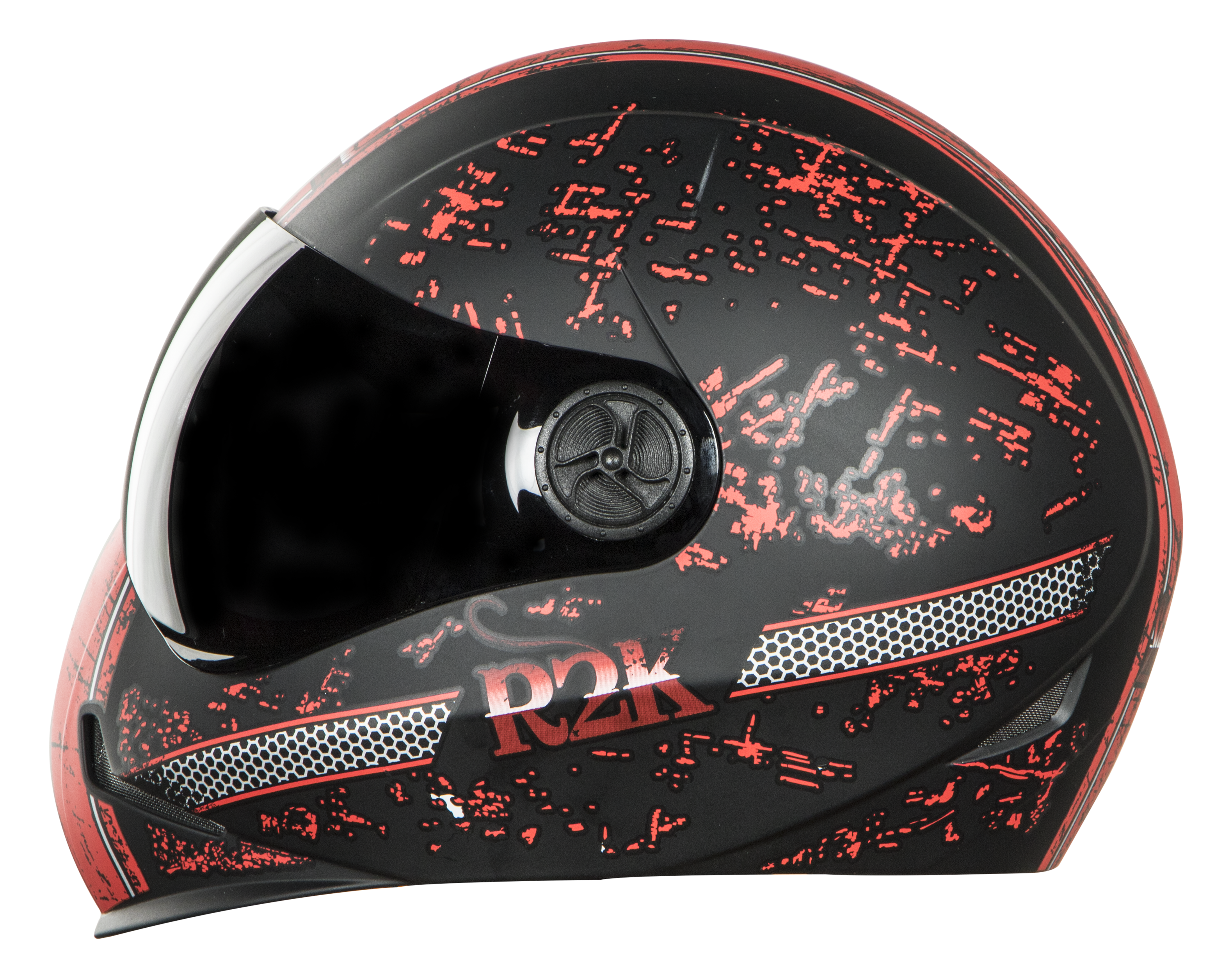 SBH-1 Adonis R2K Mat Black With Red( Fitted With Clear Visor Extra Smoke Visor Free)